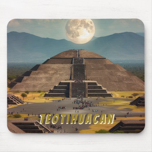 Tapis De Souris Pyramide de la Lune, Teotihuacan, Mexique Voyage (Devant)