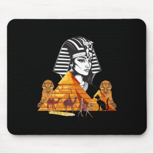 Tapis De Souris Pyramide de tête de la reine égyptienne Cleopatra