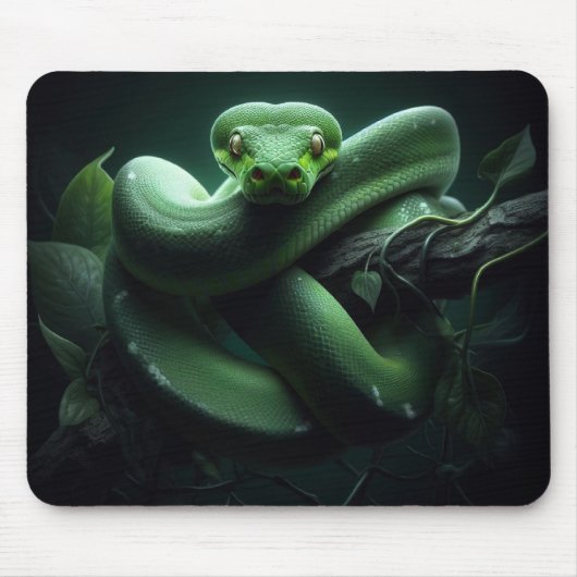 Tapis De Souris "Python Arbre Vert" (Devant)