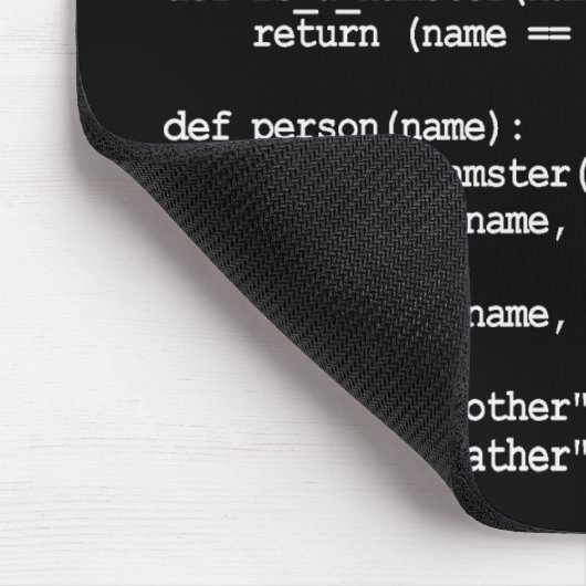 Tapis De Souris Python Code-Votre mère était un hamster (Coin)