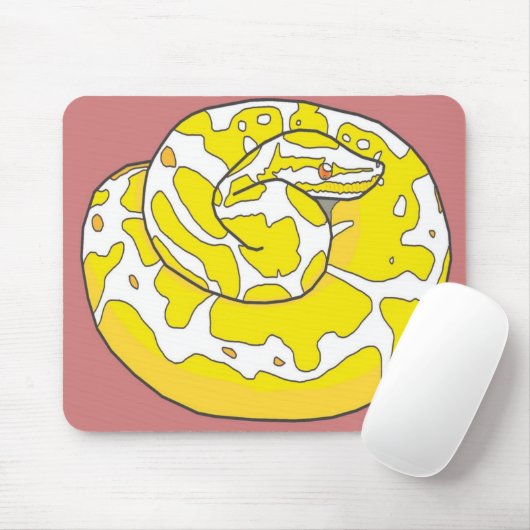 Tapis De Souris Python Mousepad 2 (rose) de boule albinos (Avec souris)