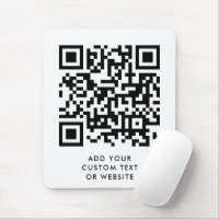 QR Code Minimaliste Nettoyer Simple Blanc Texte Pe