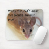 Tapis De Souris Quand le chat parti - mousepad (Avec souris)