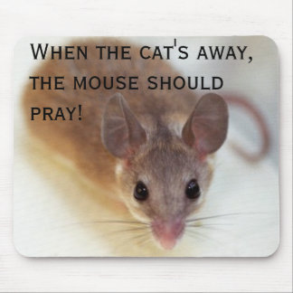 Tapis De Souris Quand le chat parti - mousepad