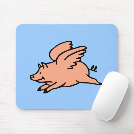 Tapis De Souris Quand les porcs pilotent Mousepad (Avec souris)