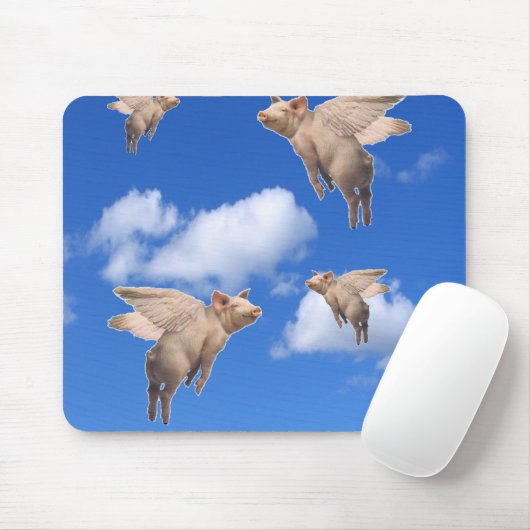 Tapis De Souris Quand les porcs volent (Avec souris)