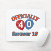 Tapis De Souris quarantième conceptions d'anniversaire (Avec souris)
