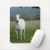 Tapis De Souris Quartier blanc Cheval Mousepad (Avec souris)