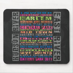 Tapis De Souris Quartiers arc-en-ciel de New York