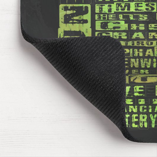 Tapis De Souris Quartiers de New York Vert (Coin)