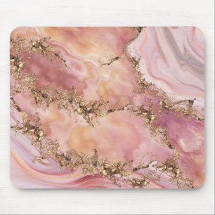 Tapis De Souris quartz rose et marbre rose pastel