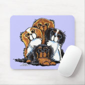 Tapis De Souris Quatre Cavalier King Charles Spaniels (Avec souris)