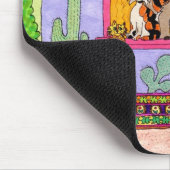 Tapis De Souris Quatre chats dans une maison violette Adobe House (Coin)