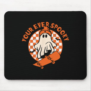 Tapis De Souris Quatre Jour Éffrayant 4e anniversaire Halloween Sk