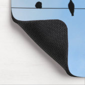 Tapis De Souris Quatre oiseaux sur un fil (Coin)