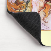 Tapis De Souris Quatre saisons Alfons Mucha (Coin)