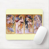 Tapis De Souris Quatre saisons Alfons Mucha (Avec souris)