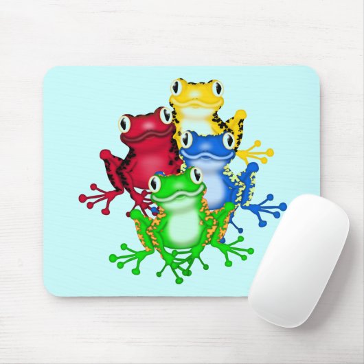 Tapis De Souris Quatre T-shirts et cadeaux de grenouilles (Avec souris)