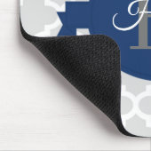 Tapis De Souris Quatrefoil bleu personnalisé (Coin)