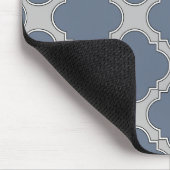 Tapis De Souris Quatrefoil gris bleu (Coin)