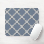 Tapis De Souris Quatrefoil gris bleu (Avec souris)