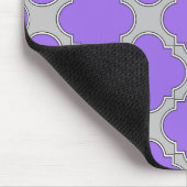 Tapis De Souris Quatrefoil violet et gris (Coin)