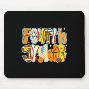 Tapis De Souris Quatrième 4e année garçon baseball basketball foot