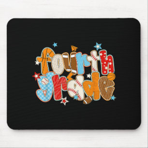 Tapis De Souris Quatrième Année Retour À L'École Basketball De Bas