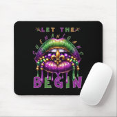 Tapis De Souris Que les Shenanigans commencent Mardi Gras Lèvres E (Avec souris)