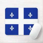 Tapis De Souris Québec drapeau fleur de lis (Avec souris)