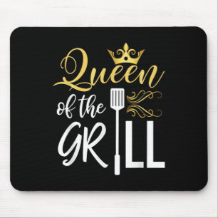 Tapis De Souris Queen Of The Grill Funny Barbecue Chef Fumée Cadea