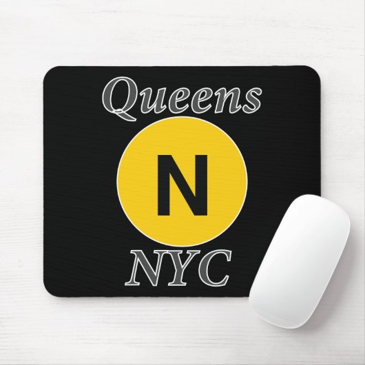 Tapis De Souris Queens NYC N Train (Avec souris)
