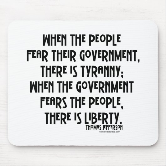 Tapis De Souris Quelle est tyrannie… ? (Devant)