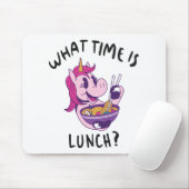 Tapis De Souris Quelle heure est le déjeuner (Avec souris)