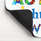 Tapis De Souris Quelqu'un avec AUTISM éclaire mon monde (Coin)