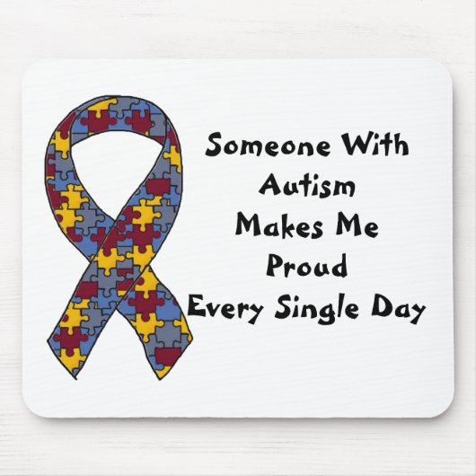 Tapis De Souris Quelqu'un avec l'autisme rend me fier le chaque DA (Devant)