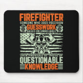 Tapis De Souris Questionable Knowledge Fireman Gift Proud Firefigh (Devant)