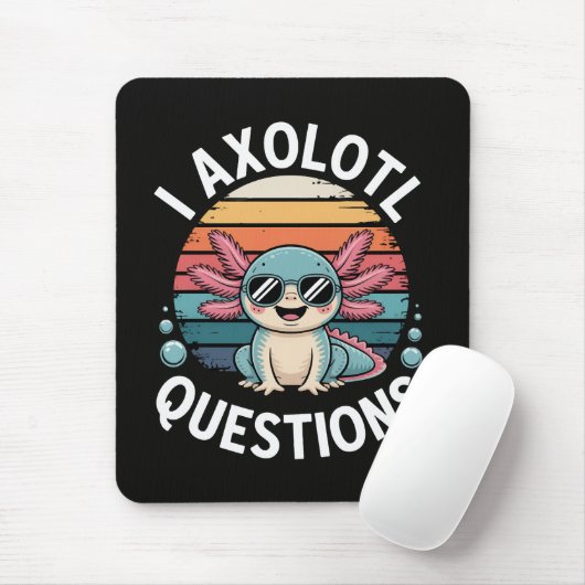 Tapis De Souris Questions sur l'Axolotl (Avec souris)