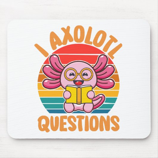 Tapis De Souris Questions sur les axolotls (Devant)