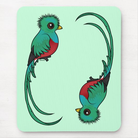 Tapis De Souris Quetzal resplendissant de Birdorable (Devant)