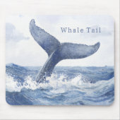 Tapis De Souris Queue de baleine de l'océan bleu (Devant)