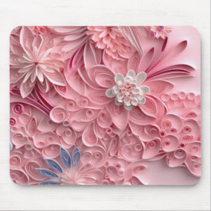 Tapis De Souris Queue de papier rose souple