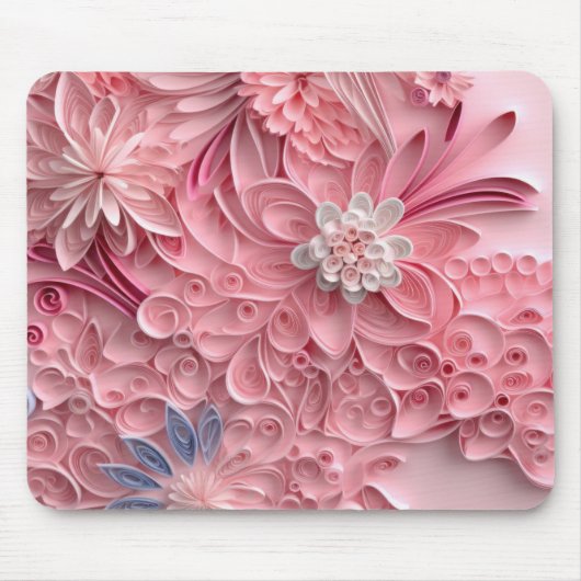 Tapis De Souris Queue de papier rose souple (Devant)