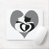 Tapis De Souris Queues CAT - amour noir blanc (Avec souris)