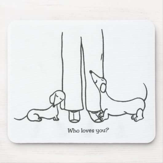 Tapis De Souris Qui vous aime ? Mousepad (Devant)