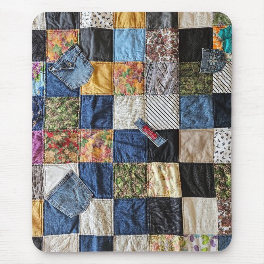 Tapis De Souris Quilt de poche Denim (Devant)