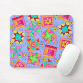 Tapis De Souris Quilt Patchwork Périwinkle Blocs Mousepad (Avec souris)