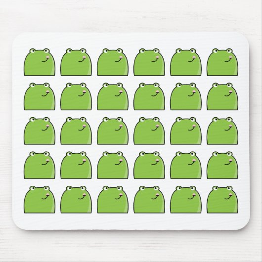 Tapis De Souris Quirky Green Frog Pattern Design Mouse Pad (Devant)