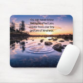 Tapis De Souris Quote de vie Onde effet Kindness (Avec souris)