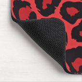 Tapis De Souris RAB Rockabilly Imprimé Léopard Rouge Noir (Coin)